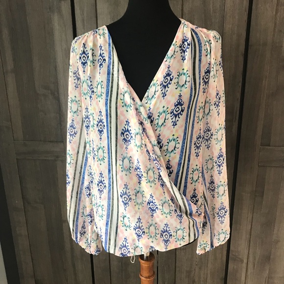 Tops - Faux wrap blouse